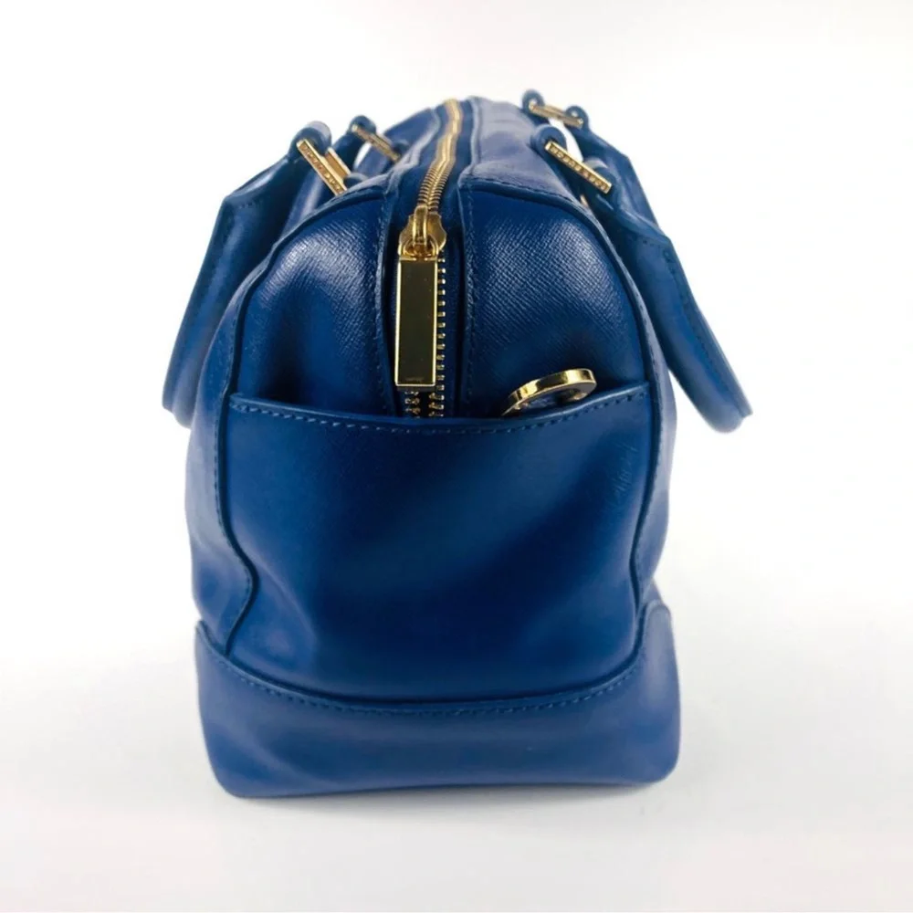 Tory Burch Robinson Middy Satchel Purse in Cobalt Blue - LIKE NEW - Picture 5 of 11